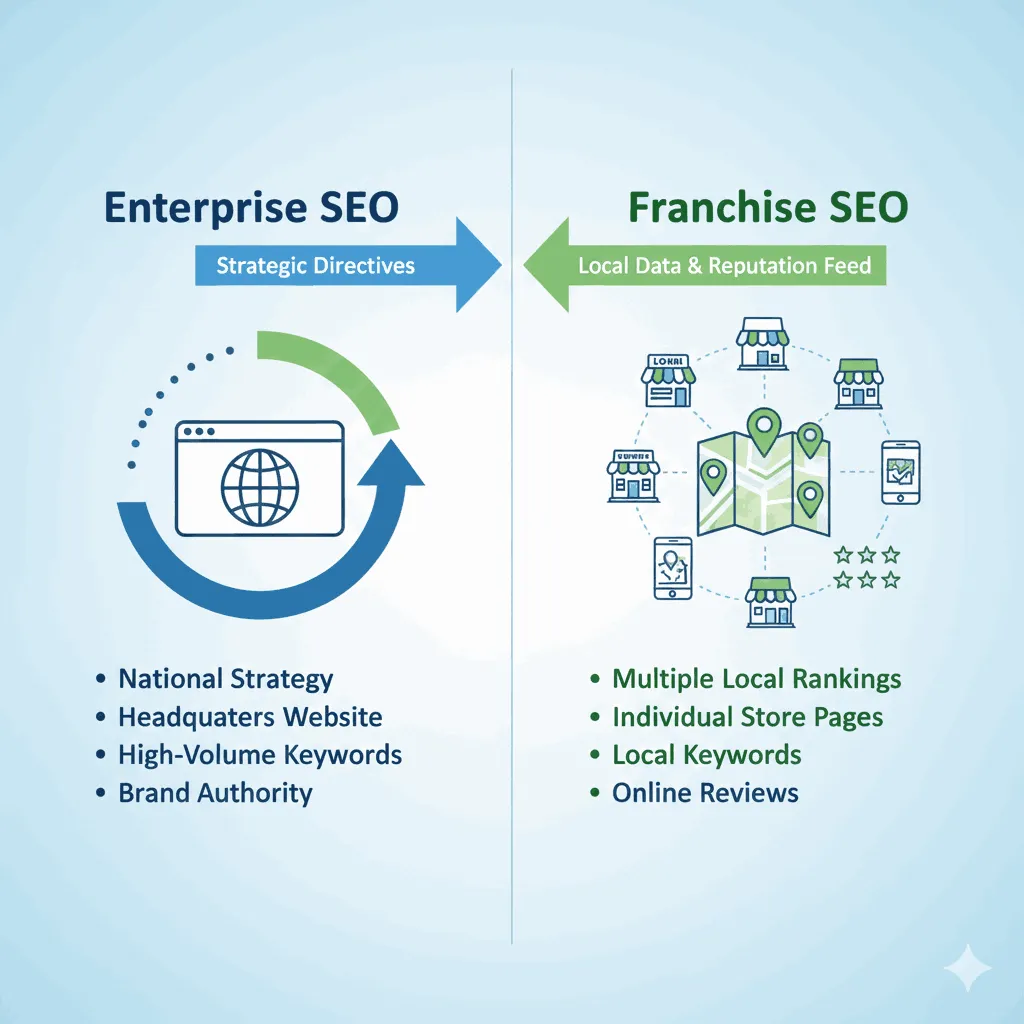 Different between franchise and enterprise seo