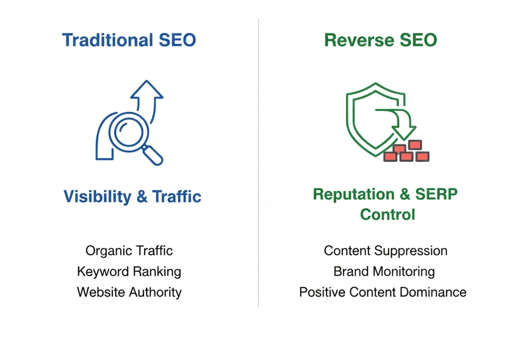 reverse vs traditional seo