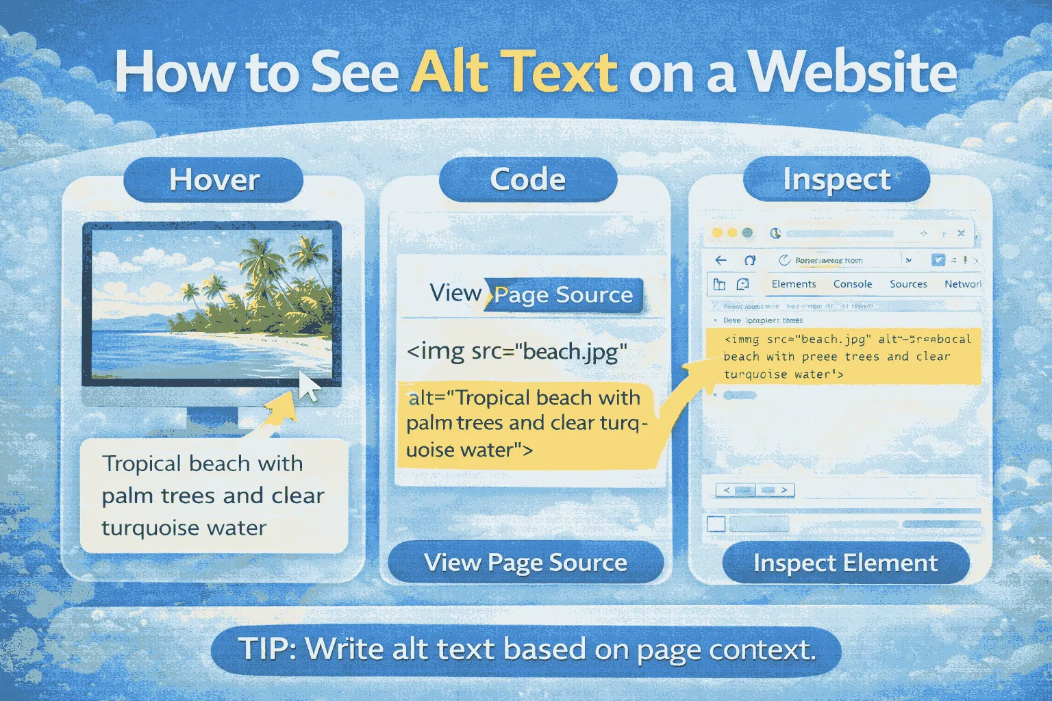 how to see alt text