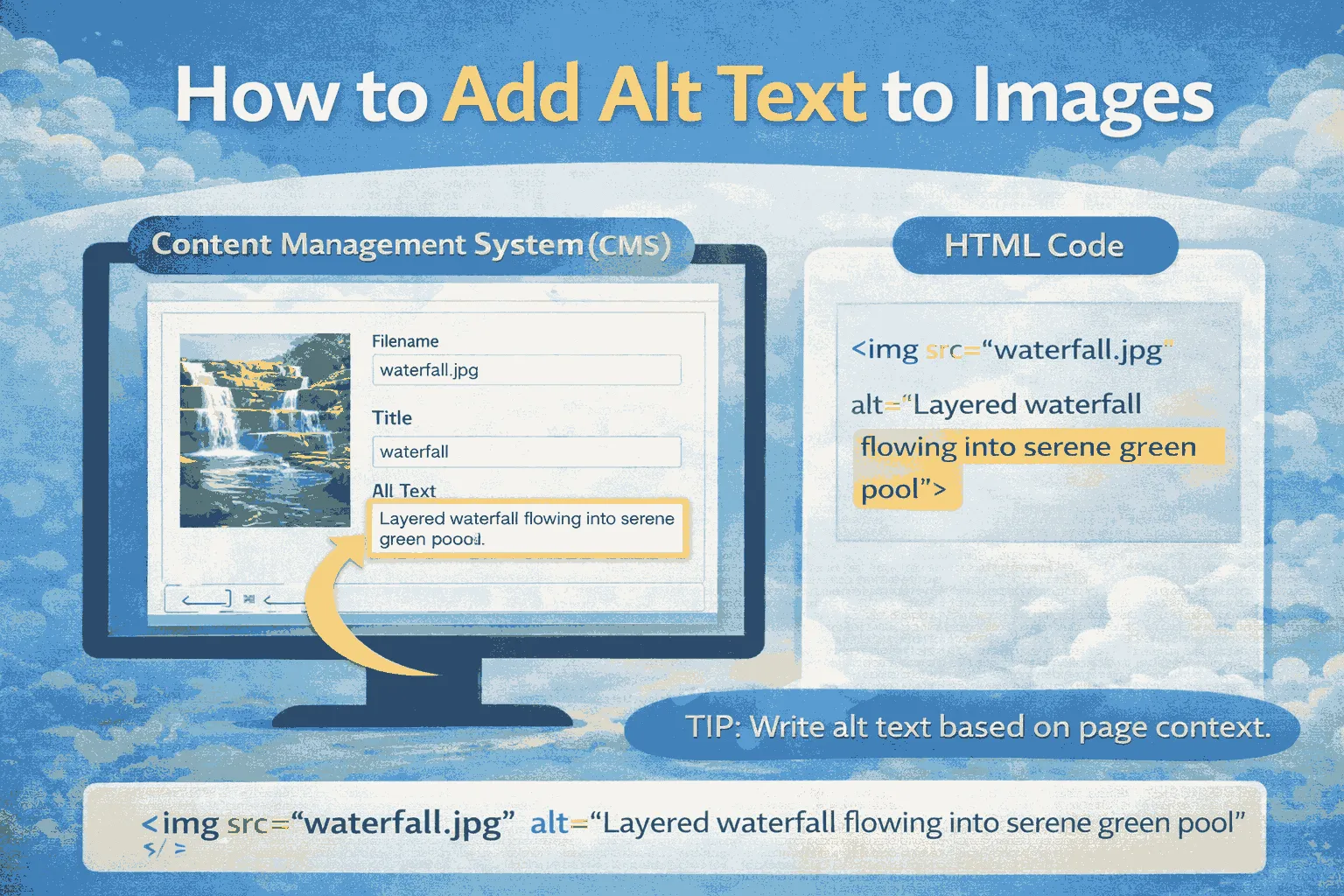 how to add alt text on image