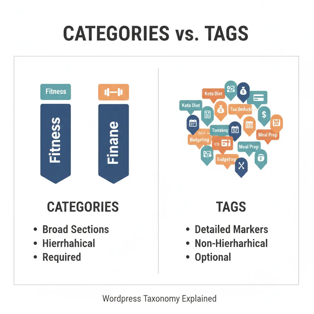 tags vs categories