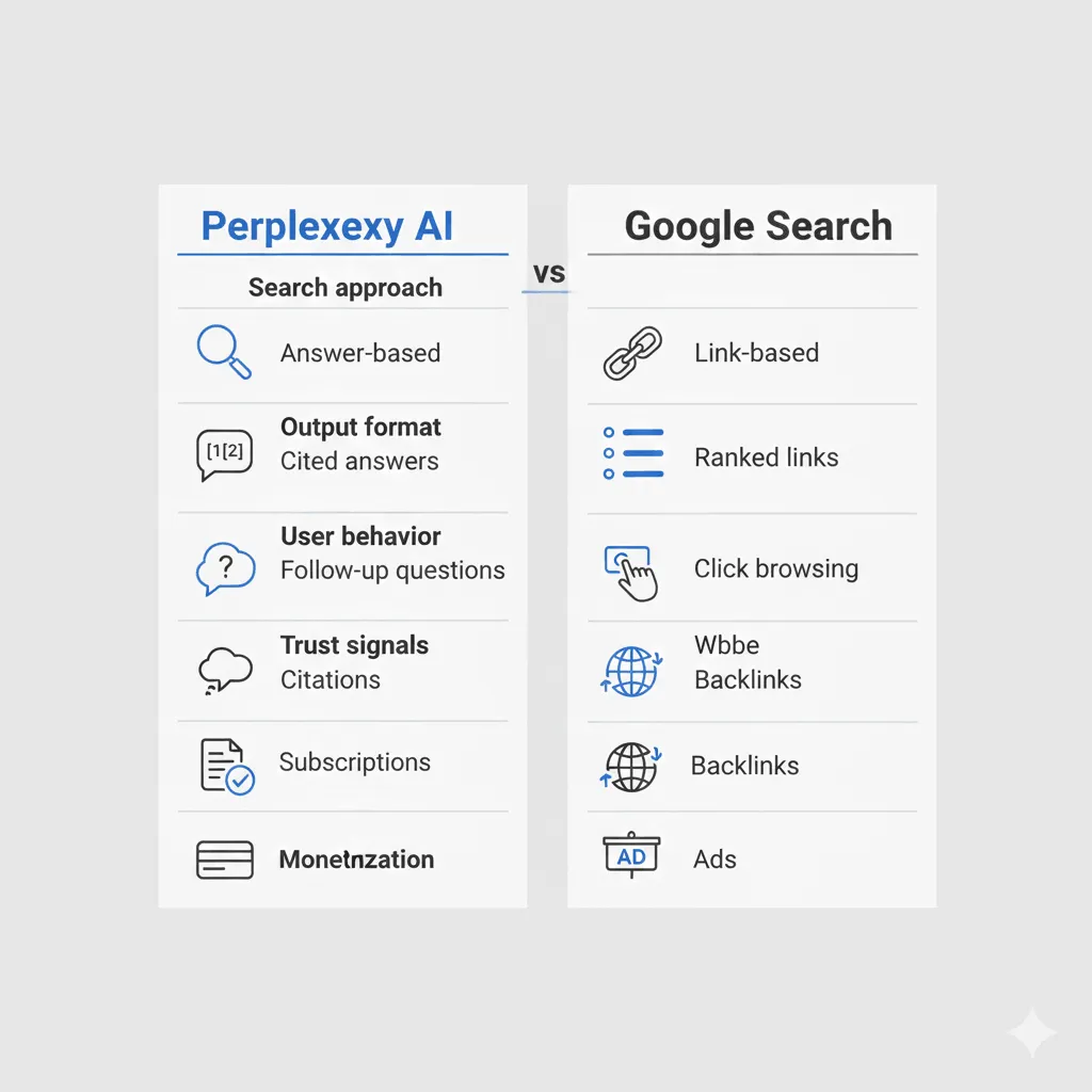 Perplexity vs google