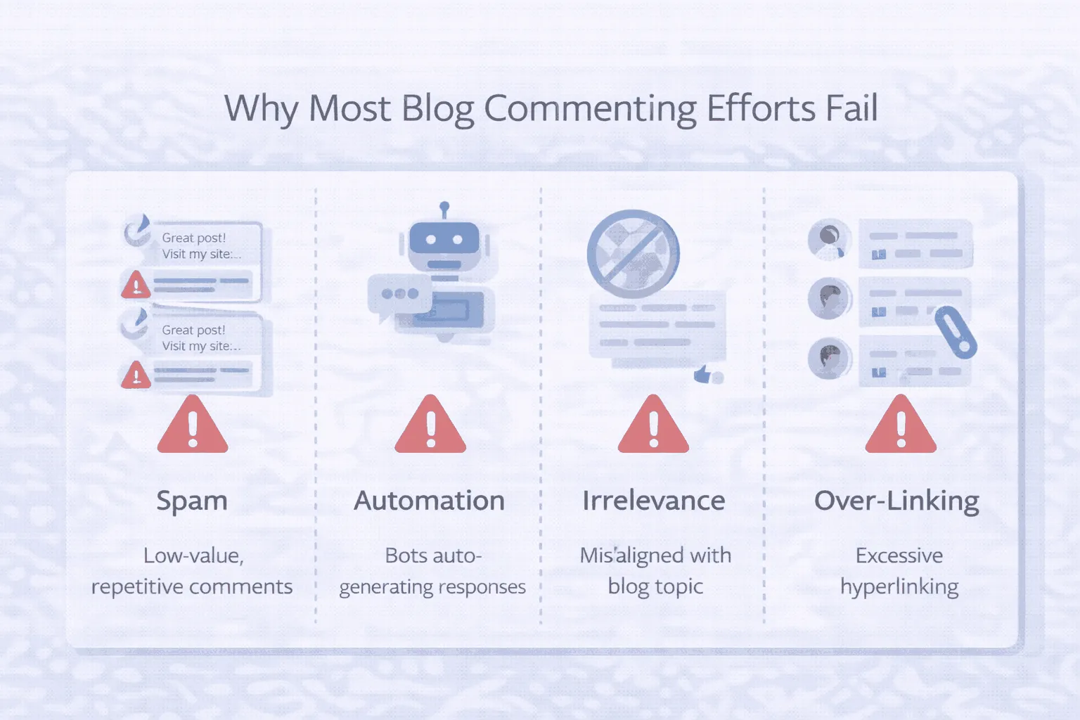 why blog comment effort fails