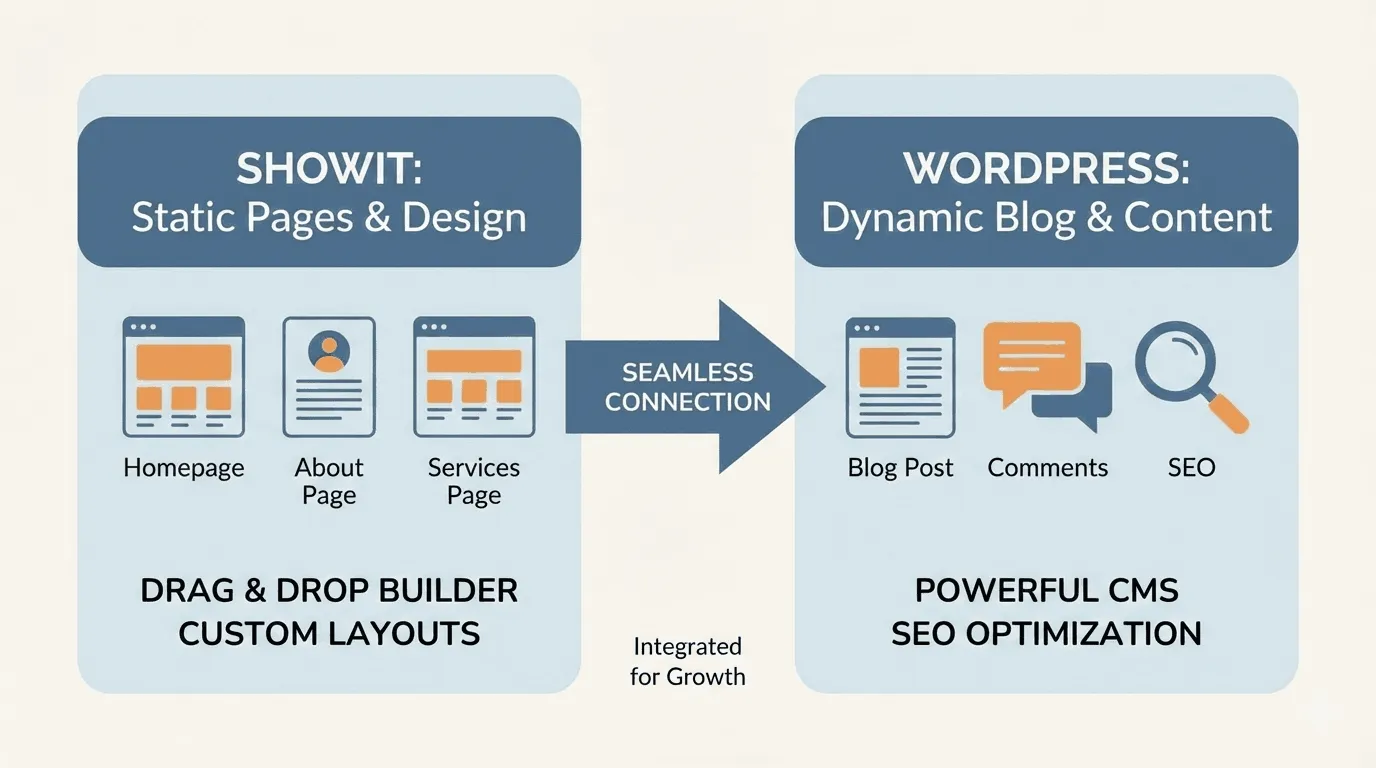 How showit and wordpress work togethor