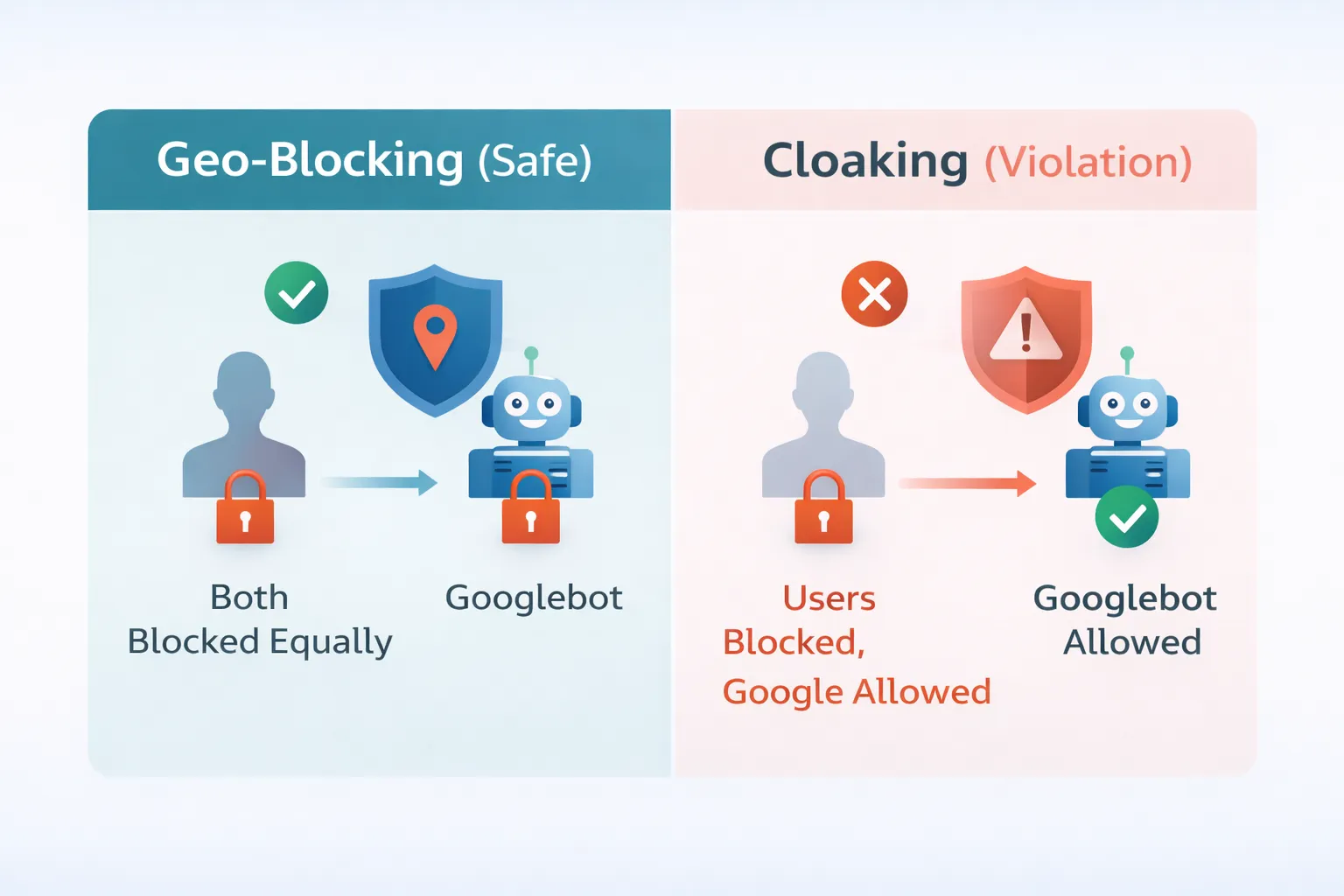 Cloaking vs. Geo-Blocking